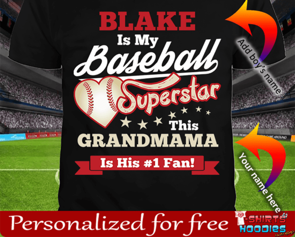 Baseball Superstar Boys T-Shirt Black