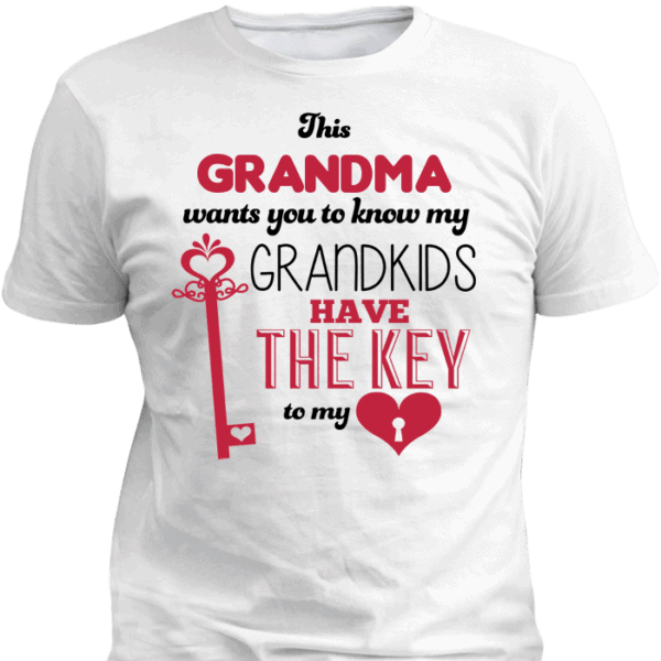 Grandkids Have The Key to My Hart White T-Shirt