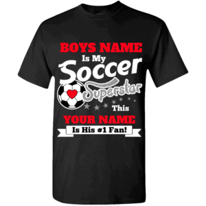Personalized Custom Printed Boys Soccer Superstar T-Shirt