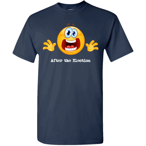 Custom Printed Emoji After the Election T-Shirt Navy