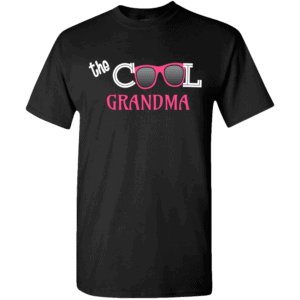 Cool Grandma Personalized Custom Printed T-shirts Design Black