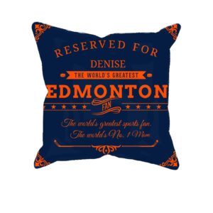 Personalized Printed Edmonton Hockey Fan Pillow Case