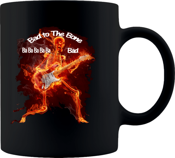 Bad to The Bone Guitarist Mug - Coffee Mug 11oz