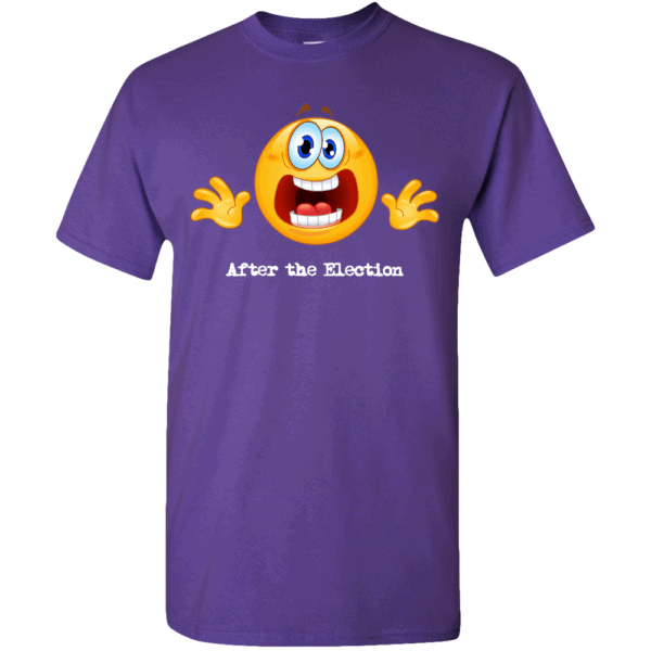 Custom Printed Emoji After the Election T-Shirt Deep Purple