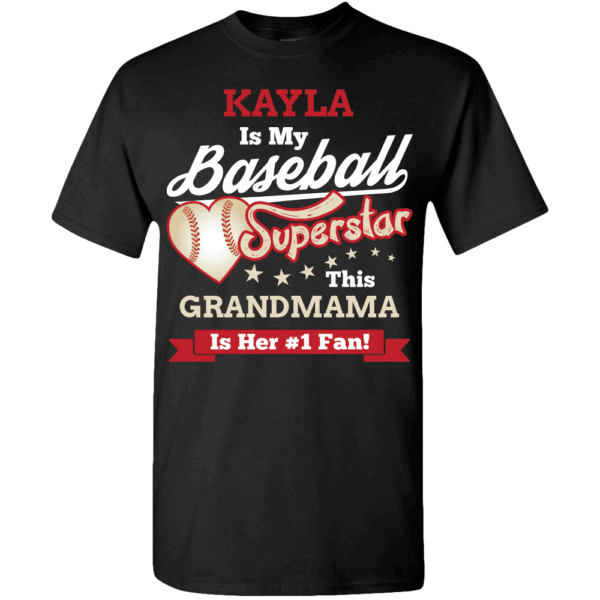 Baseball Superstar Girls - Personalized Custom Printed T-shirts