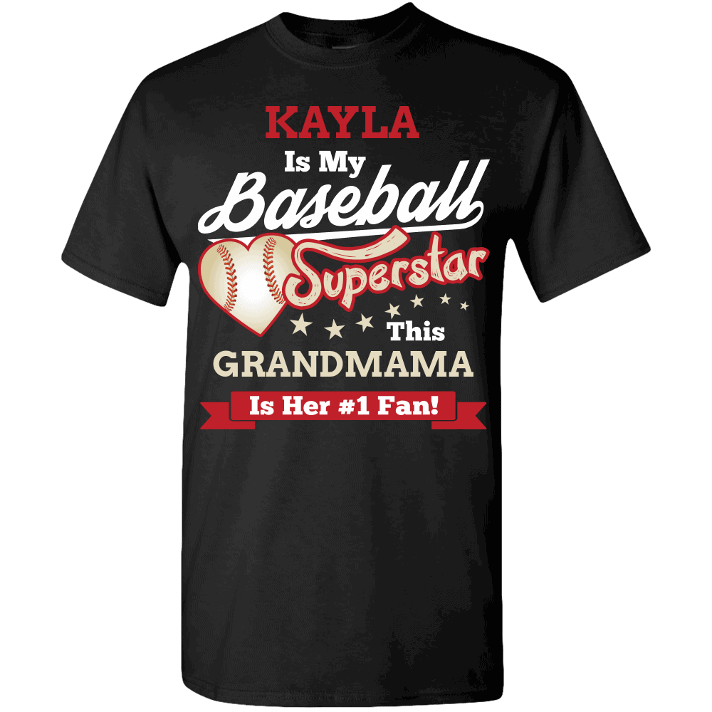 Baseball Superstar Girls - Personalized Custom Printed T-shirts | T ...
