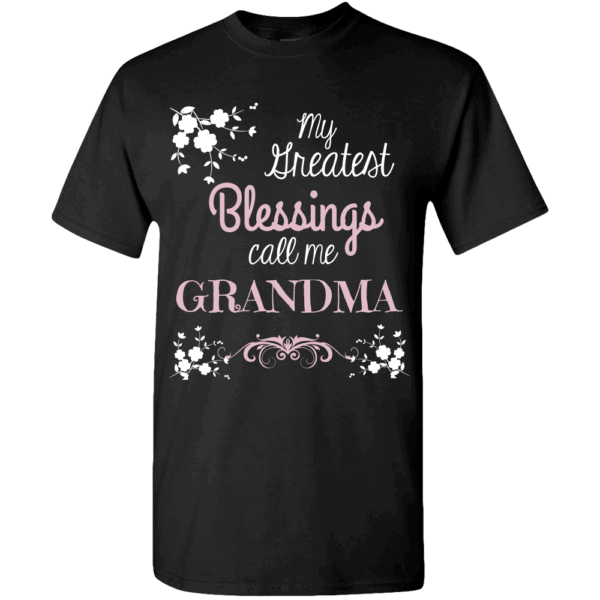 Greatest Blessings Personalized Custom Printed T-shirts Design Black