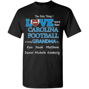Love Carolina Personalized Custom Printed T-shirts Design Black