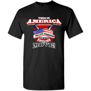America Custom Printed T-shirts Design Black