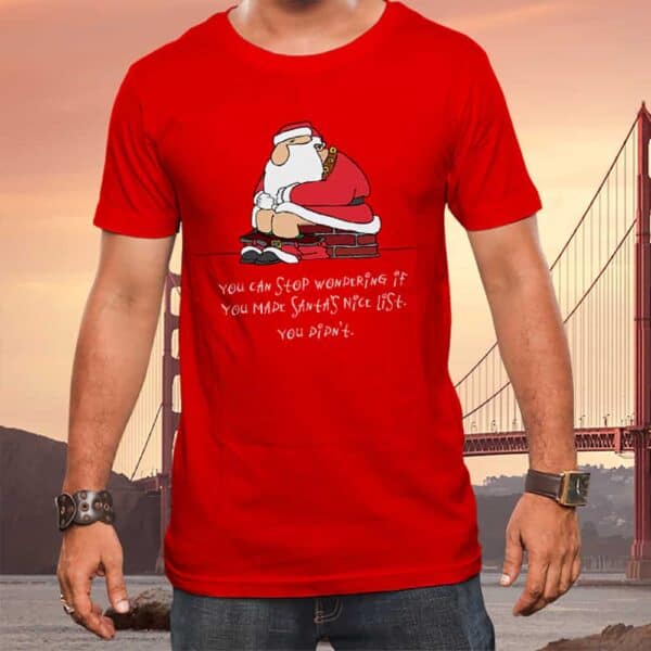 Custom Printed Bad Santa T-Shirt Design Red