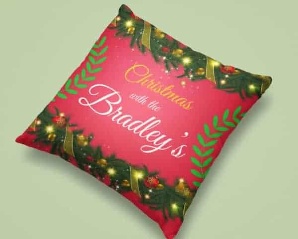 Christmas Bunting – Personalized Pillow Case View