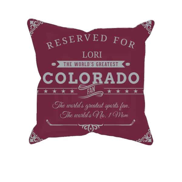 Personalized Custom Printed Colorado Hockey Fan Pillow Case