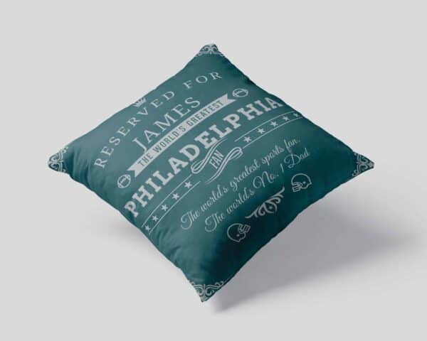 Personalized Philadelphia Football Fan Pillow Case view 1