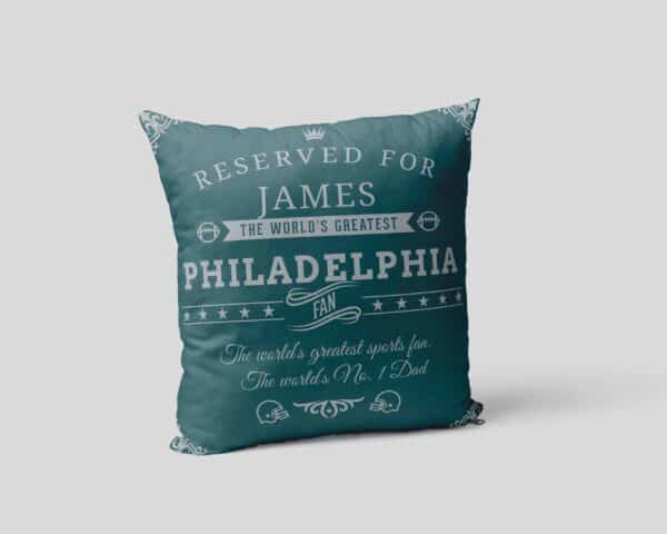 Personalized Philadelphia Football Fan Pillow Case view 2