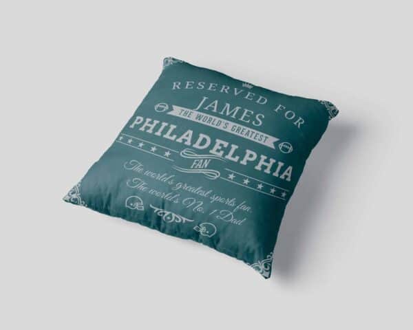 Personalized Philadelphia Football Fan Pillow Case view 3