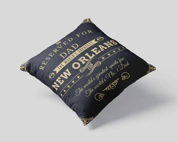 Personalized Printed New Orleans Football Fan Pillow Case View 1