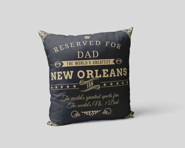 Personalized Printed New Orleans Football Fan Pillow Case View 2