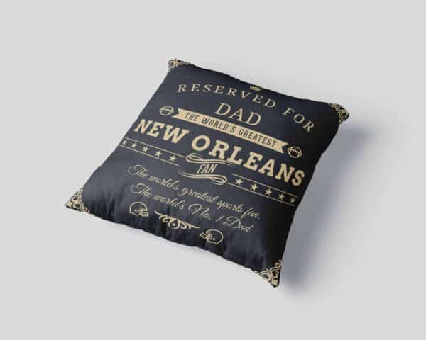 Personalized Printed New Orleans Football Fan Pillow Case View 3