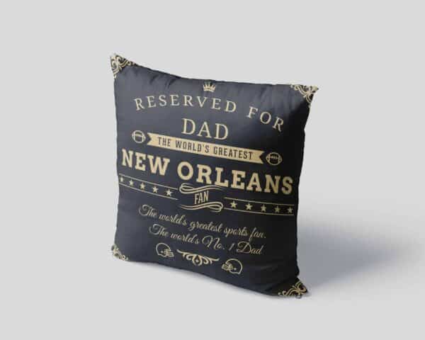 Personalized Printed New Orleans Football Fan Pillow Case View 4