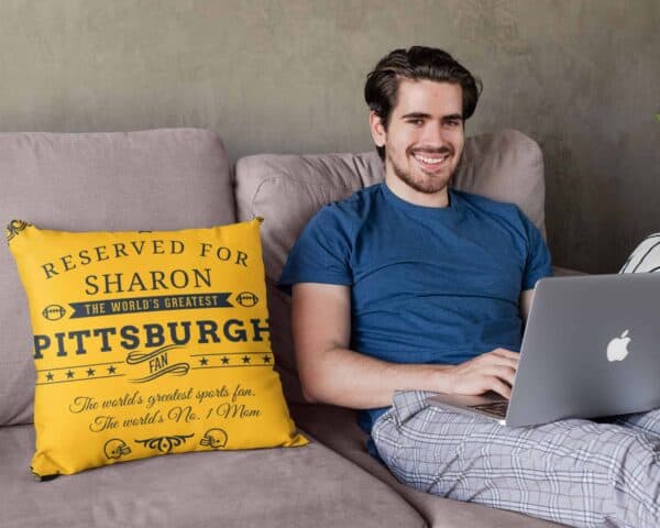 Personalized Printed Pittsburgh Football Fan Pillow Case