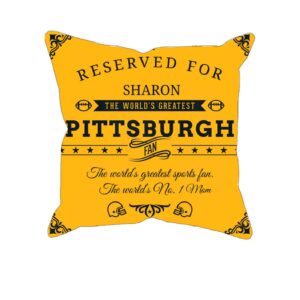 Personalized Printed Pittsburgh Football Fan Pillow Case