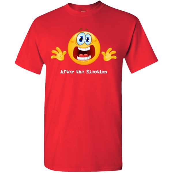 Custom Printed Emoji After the Election T-Shirt Red