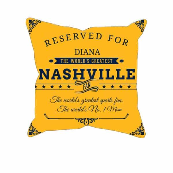 Personalized Printed Nashville Hockey Fan Pillow Case