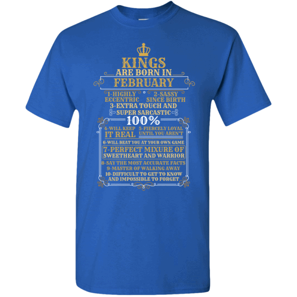 Personalized Kings Are Born T-Shirt Design Royal