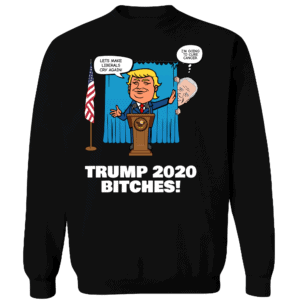 Biden Trump Custom Printed Crewneck Sweat Shirt Black