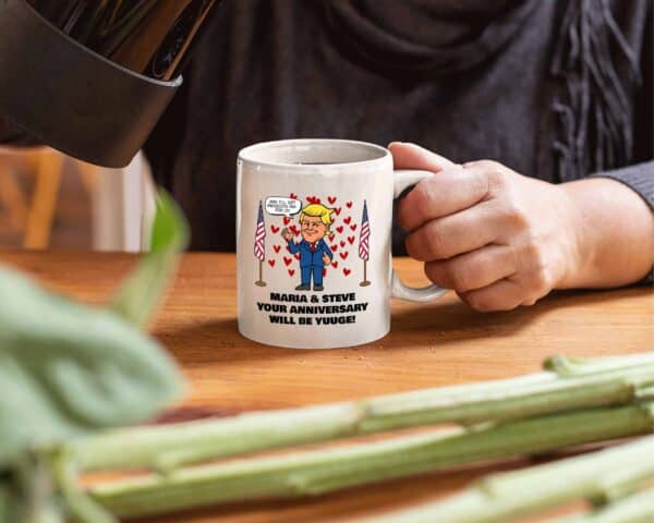 Huuge Anniversary - Trump Personalized Printed Coffee Mug 11oz White