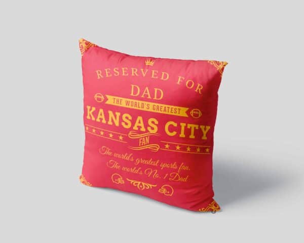 Kansas City Football Fan Personalized Printed Pillow Case view