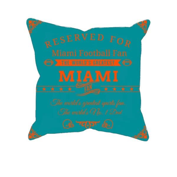 Miami Football Fan Personalized Printed Pillow Case