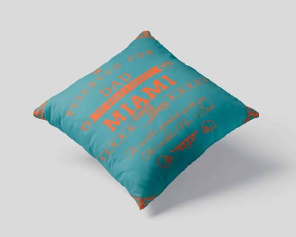 Miami Football Fan Personalized Printed Pillow Case