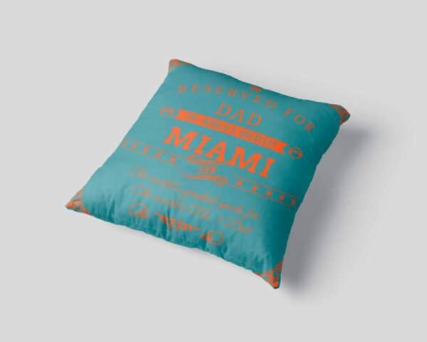 Miami Football Fan Personalized Printed Pillow Case