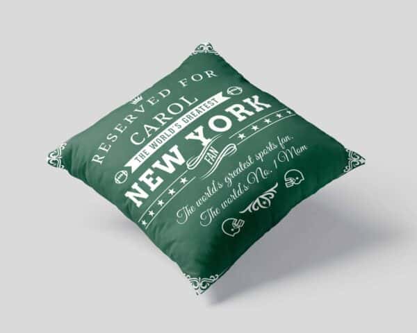 New York Football Fan Personalized Printed Pillow Case view1