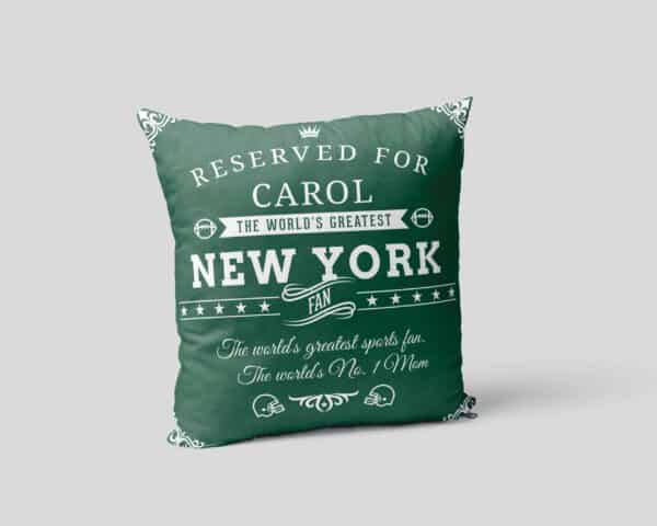 New York Football Fan Personalized Printed Pillow Case view2