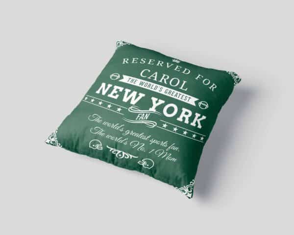 New York Football Fan Personalized Printed Pillow Case view3