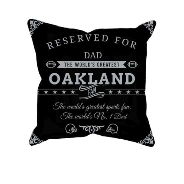 Oakland Football Fan Personalized Printed Pillow Case