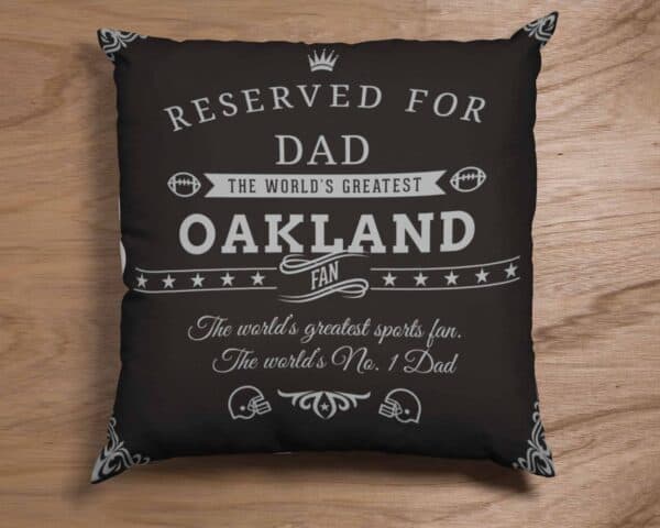 Oakland Football Fan Personalized Printed Pillow Case