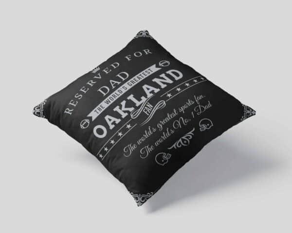 Oakland Football Fan Personalized Printed Pillow Case pillow mockup View 1