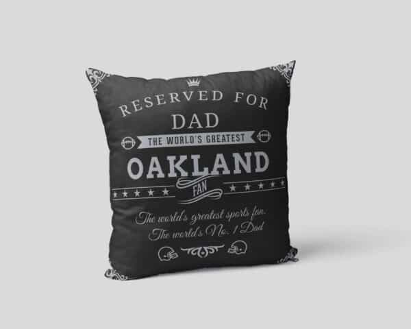 Oakland Football Fan Personalized Printed Pillow Case pillow mockup View2
