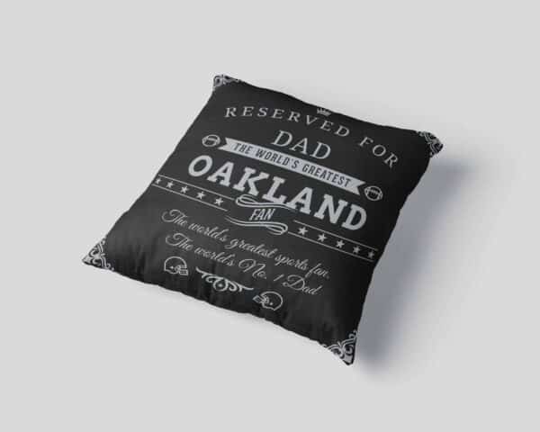 Oakland Football Fan Personalized Printed Pillow Case pillow mockup View 3