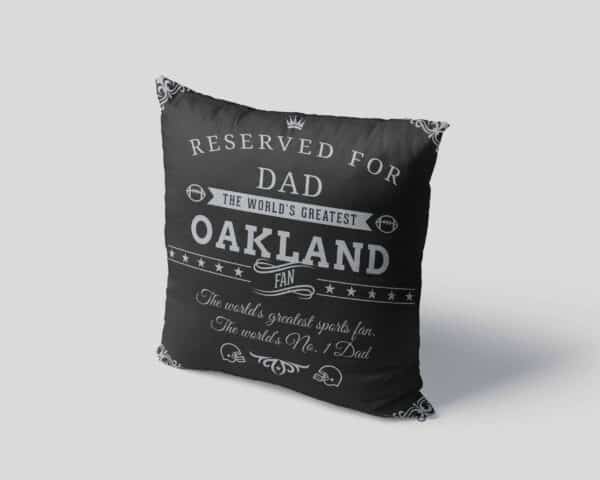 Oakland Football Fan Personalized Printed Pillow Case pillow mockup View 4