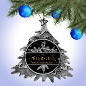 Personalized Christmas Tree Ornament – First Christmas Snowman Design