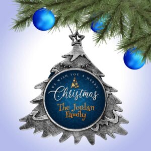 Personalized Christmas Tree Ornament – We Wish You A Merry Christmas