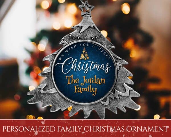 Personalized Christmas Tree Ornament – We Wish You A Merry Christmas