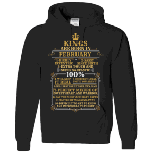 Personalized Kings Are Born Hoodie Design Black