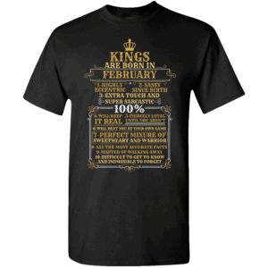 Personalized Kings Are Born T-Shirt Design Black