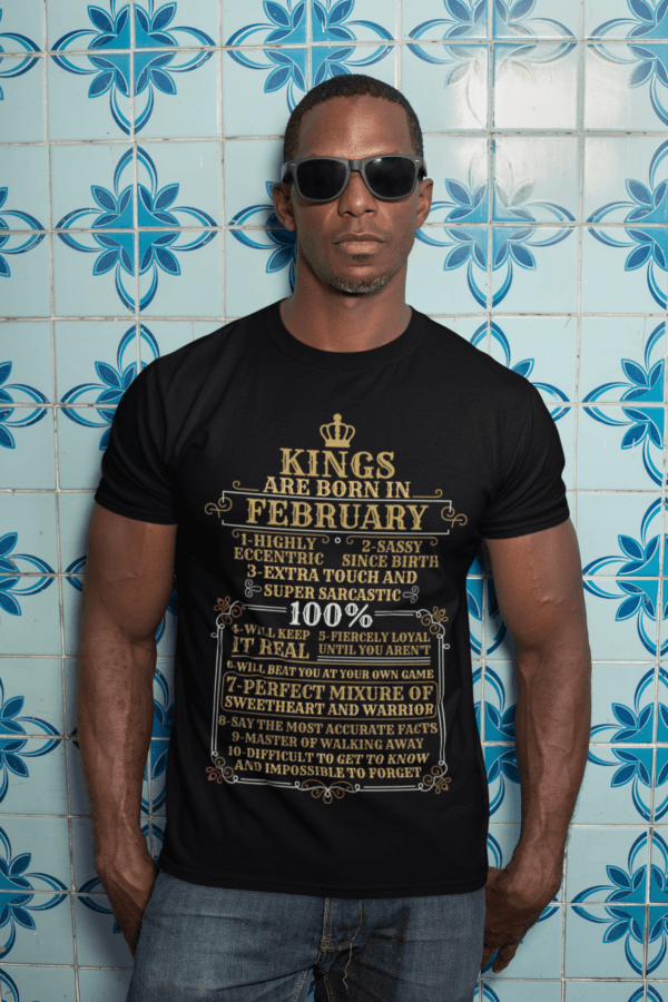 Personalized Kings Are Born T-Shirt Design