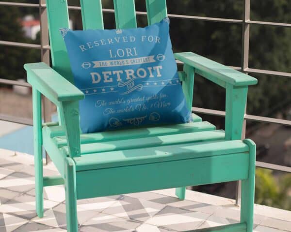 Personalized Printed Detroit Football Fan Pillow Case